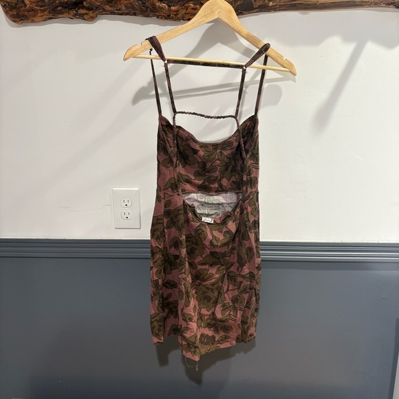 Free People Pink and Olive Mini Dress - Picture 4 of 13